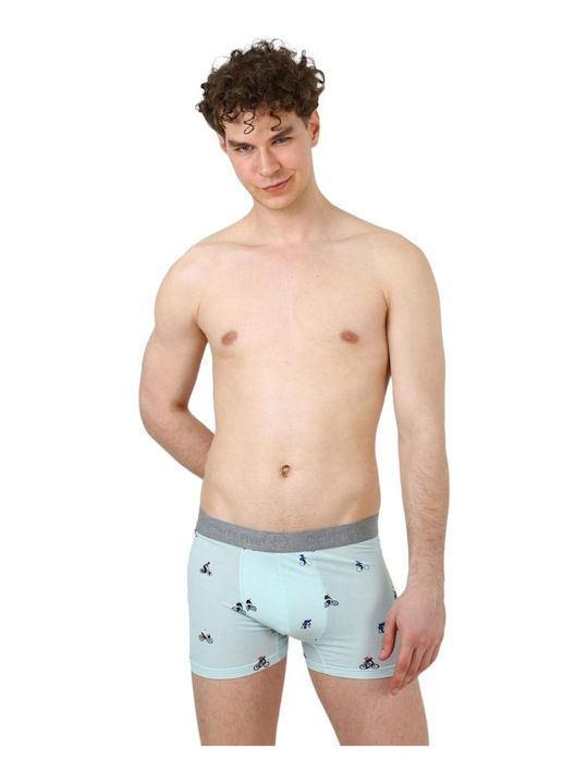 John Frank Five Herren Boxershorts Mehrfarbig mit Mustern 2Packung