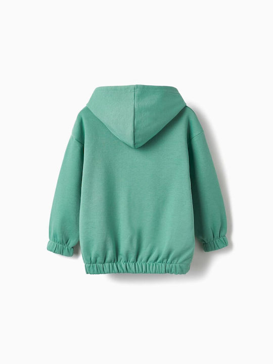 Zippy Kids Sweatshirt with Hood Green