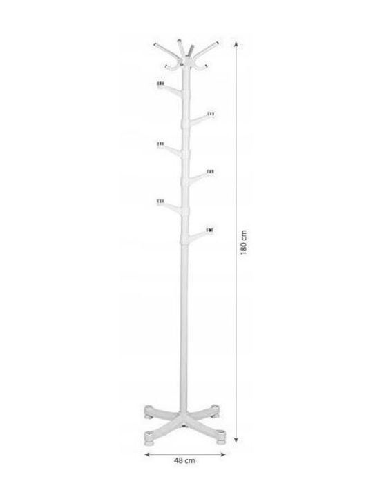 Cuiere de podea Metal Alb Alb 48x48x180cm