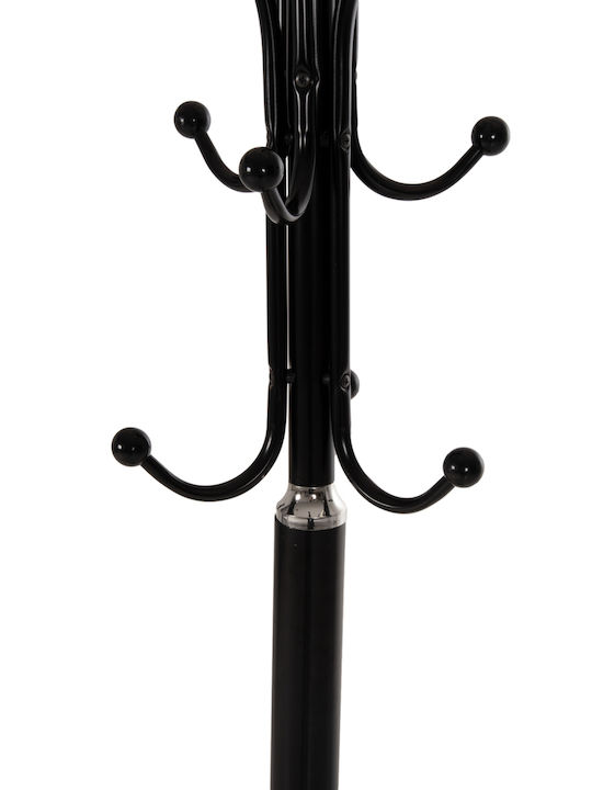 HomeMarkt Metallic Coat Rack Black 37x37x180cm