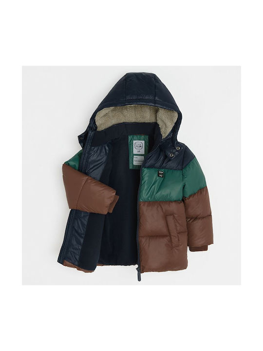 Cool Club Kids Quilted Jacket with Lining & Hood Brown