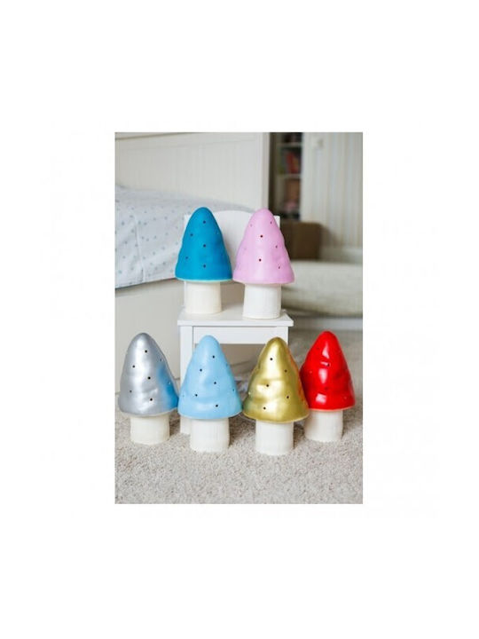 Egmont Led Kids Decorative Lamp Mushroom Blue 15x15x28εκ.
