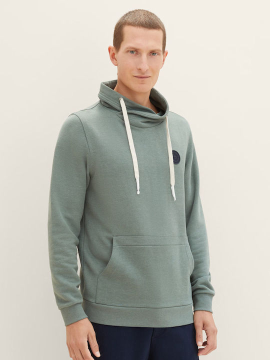 Tom Tailor Men's Sweatshirt with Hood GREEN