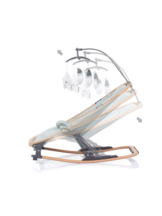 Chipolino Χειροκίνητο Relax Μωρού Velvet Πράσινο για Παιδί έως 9kg