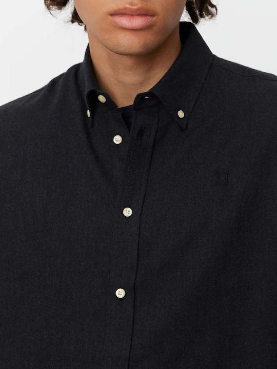 Les Deux Shirt Men's Shirt Long Sleeve black melange