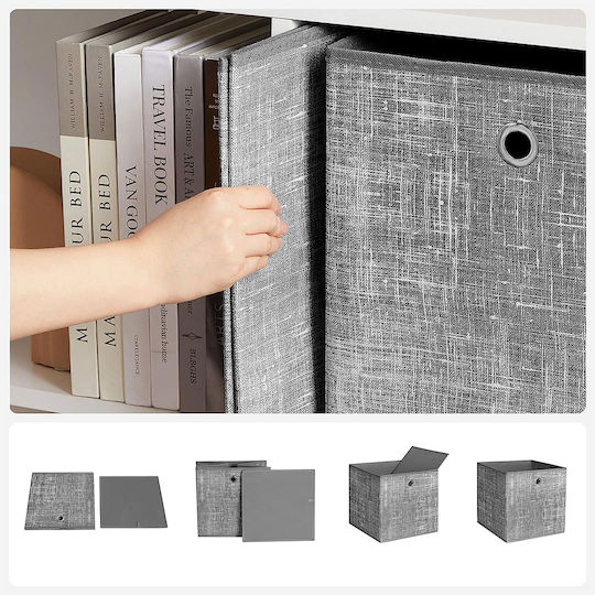 Songmics Papier Aufbewahrungsbox Gray 6Stück