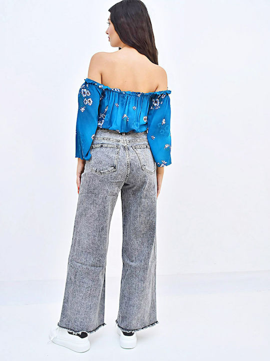 Women's Jean Trousers Gray