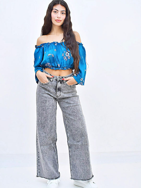 Women's Jean Trousers Gray
