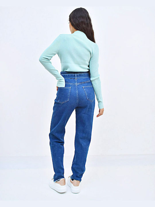 Beltipo Femei Tesatura Pantaloni Blue