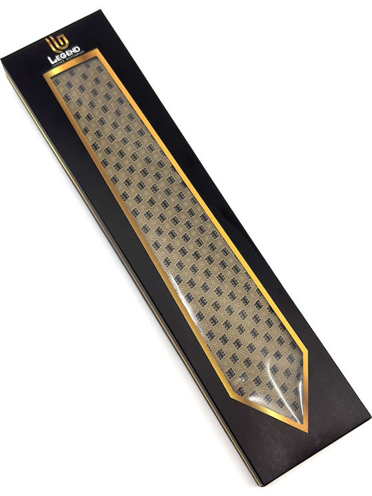 Legend Accessories Tip Micro Set de Cravată pentru Bărbați Tipărit în Culorea Maro
