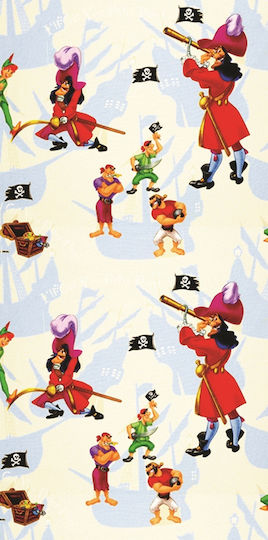 Disney Kids Tab Top Curtain Peter Pan Light Blue 140x290cm