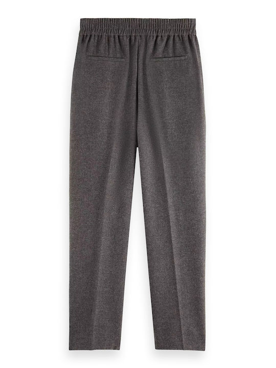Scotch & Soda Women's Fabric Trousers in Tapered Line Grey