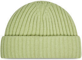 Shallow Cuff Knitted Beanie Cap Green