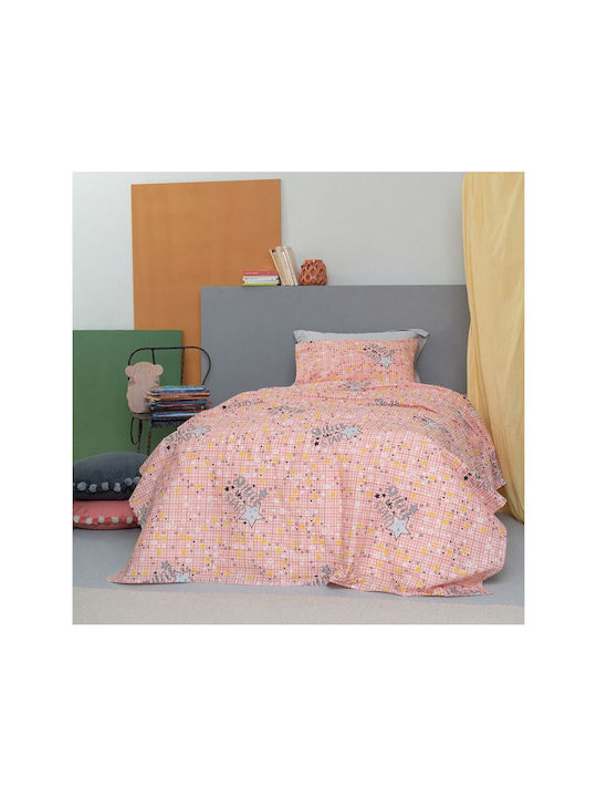 Palamaiki Perdea pentru Copii Fluorescent Luminous Cluster cu Tresă Roz 170x260buc