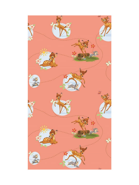 Disney Kids Tab Top Curtain Bambi 33 Orange 140x290cm