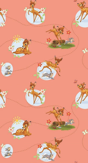 Disney Perdea pentru Copii Bambi 33 cu Bretele Portocaliu 140x290buc