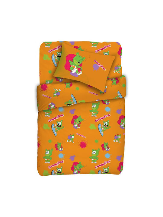 Viopros Gummy Bear Relax Set Kids Duvet Cover Single with Pillowcase Cotton Orange 160x240cm 652472