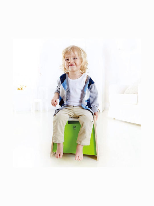 Hape Kinderhocker mit Stauraum aus Holz Grün 1Stück