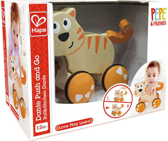 Hape Избутване насам-натам Dante Push and Go от дърво за 12++ месеца