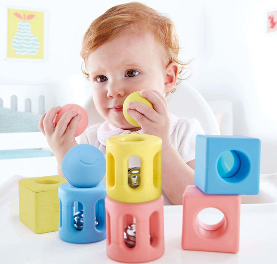 Hape Aktivitätswürfel Geometric Rattle Trio mit Sounds für 0++ Monate