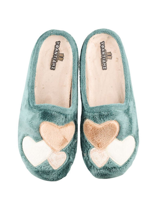 Yfantidis Anatomical Women's Slippers in Green color