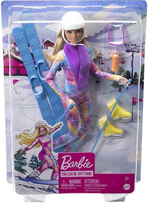 Barbie You Can Be Anything Αθλήτρια Του Σκι Ξανθιά Păpușă pentru 3++ Ani