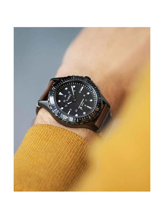 Timex Navi Xl Watch Battery with Leather Strap Timex Navi Xl Watch Battery with Leather Strap