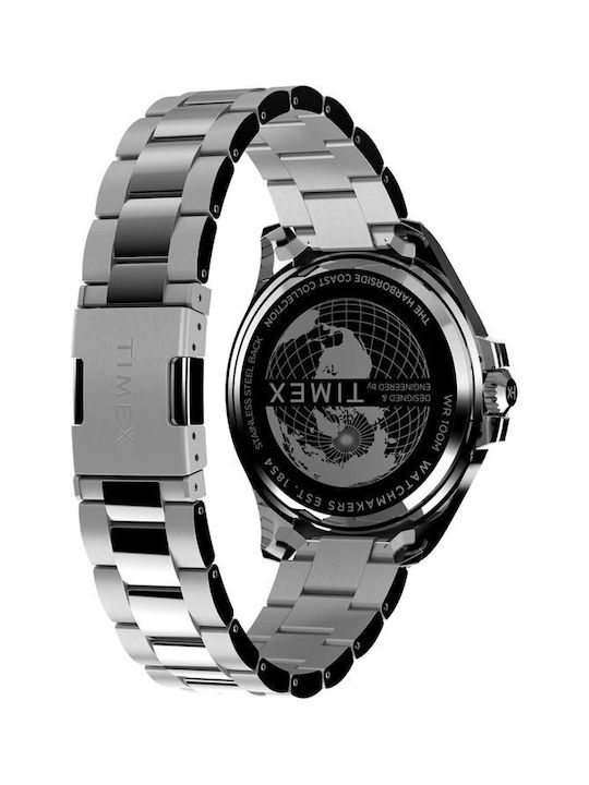 Harborside Ανδρικό Ρολόι 43mm Μπαταρίας Ασημί