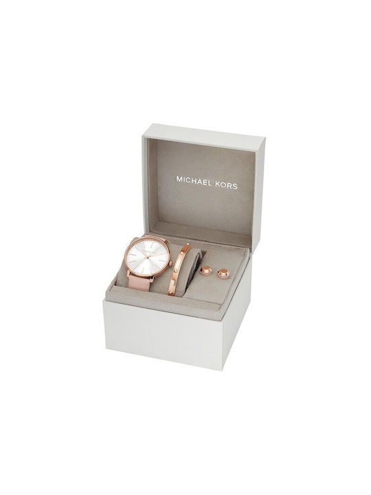 Michael Kors Pyper Uhr mit Rosa Lederarmband