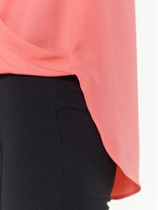 Damen Bluse Ärmellos Pink