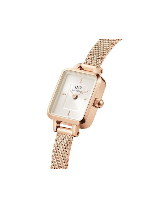 Daniel Wellington Quadro Uhr mit Rose Gold Metallarmband