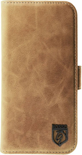 Rosso Elite Wallet Δερμάτινο Μπεζ (iPhone 15 Plus)