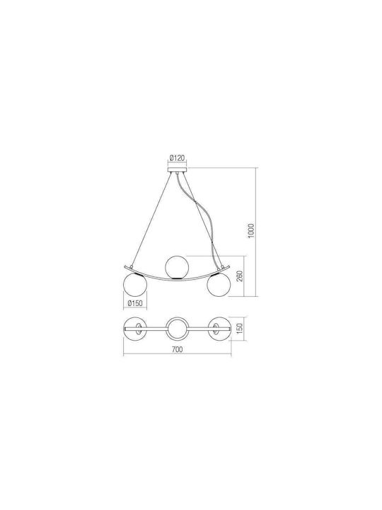 Redo Group Pendant Light Two-Light for Socket E14, E.14 Black