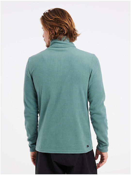 Protest Perfecto Men's Athletic Long Sleeve Blouse with Zipper Atlantic Green