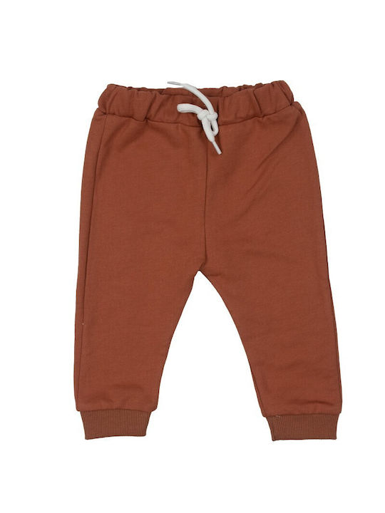 Necixs Kids Sweatpants Set Brown 2pcs