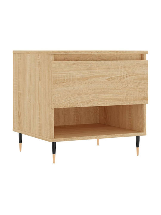 Masă Laterală Rectangulară Din Lemn Cu Sertare Sonoma Stejar 2 Buc M50xL46xÎ50cm