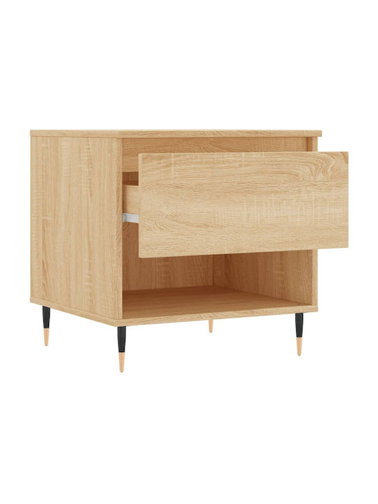 Masă Laterală Rectangulară Din Lemn Cu Sertare Sonoma Stejar 2 Buc M50xL46xÎ50cm