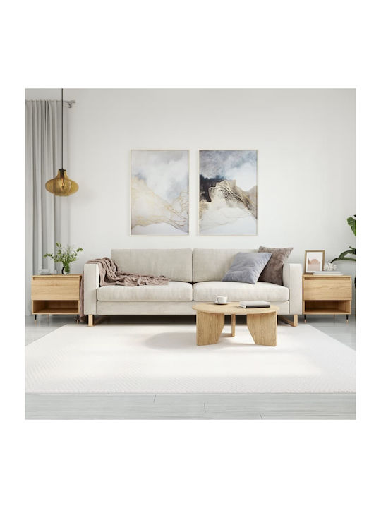 Masă Laterală Rectangulară Din Lemn Cu Sertare Sonoma Stejar 2 Buc M50xL46xÎ50cm