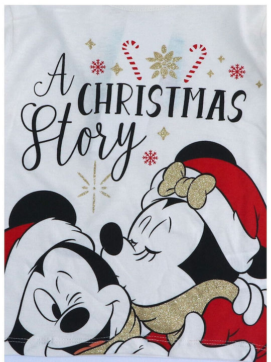 Disney Children's Blouse Long Sleeve White Minnie Mouse