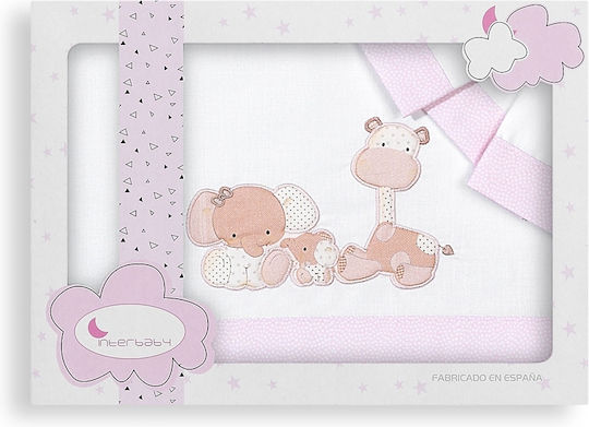 Interbaby Love Set Baby Bettlaken Für Krippe 115x175cm 3Stück