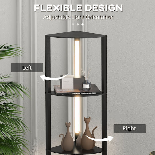HomCom LED Floor Lamp H163.5xW41cm. Black