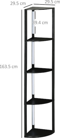 HomCom LED Floor Lamp H163.5xW41cm. Black