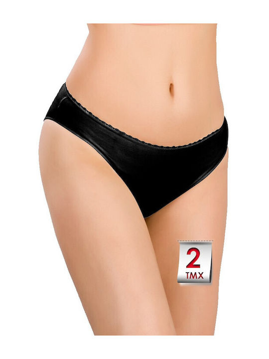 Minerva Cotton Women's Brazil 2Pack Black