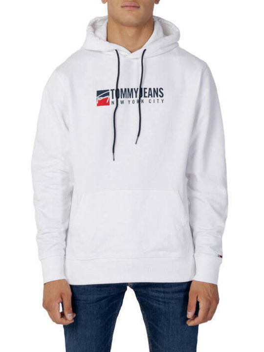 Tommy Hilfiger Men's Sweatshirt with Hood White