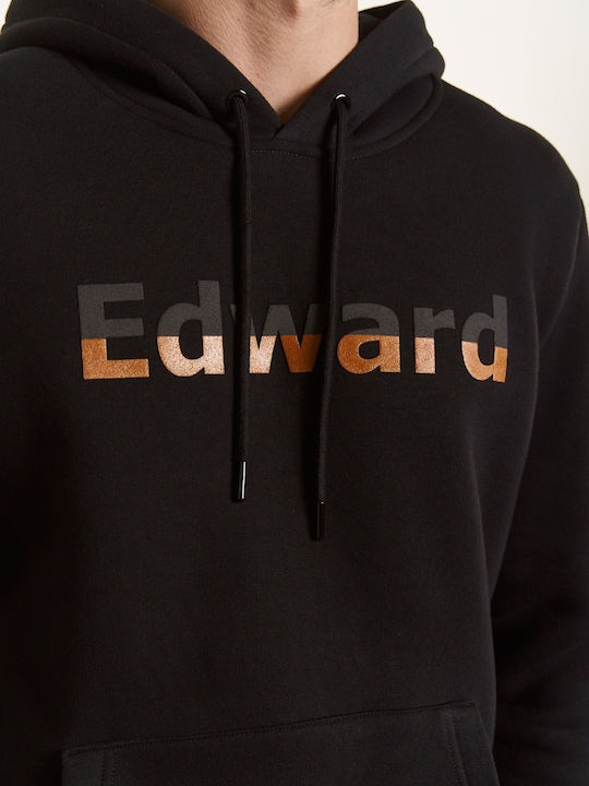 Edward Jeans Men's Sweatshirt with Hood Black