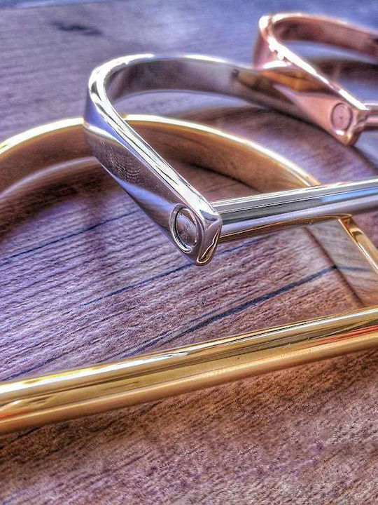 Goldsmith Bracelet Handcuffs from Stainless Steel Gold Plated 5.8cm