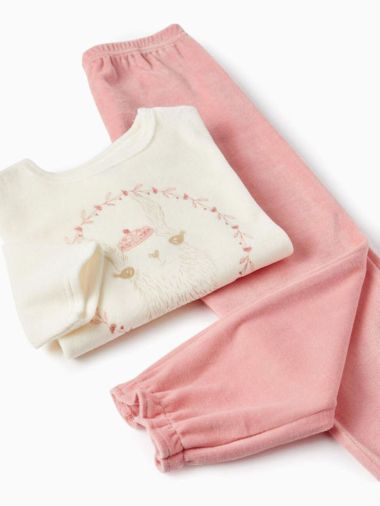 Zippy Детска пижама Зимна Кадифена Pink