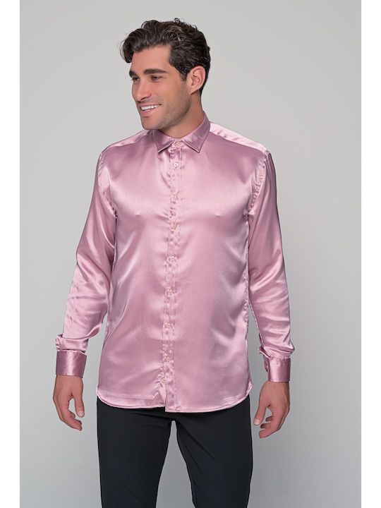 Ben Tailor Herrenhemd Langärmelig Pink