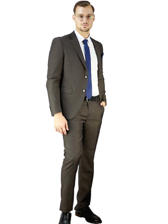 Orion Men's Suit Slim Fit coffee