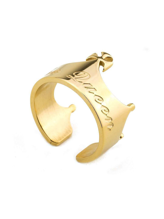 Goldsmith Γυναικείο Δαχτυλίδι από Ατσάλι Επιχρυσωμένο